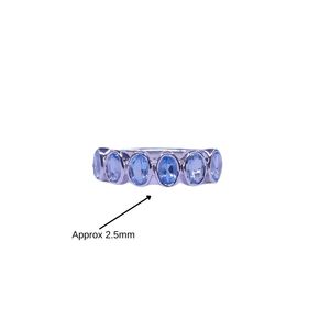 Anillo Clásico de Plata de Ley 925 con Topacio Azul para Mujer, Joyería Plateada para Bodas - Product Image 5