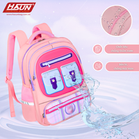 Sac à dos unisexe en polyester pour école primaire HAUN, imperméable, haute qualité, motif lettres, modèle mignon, option d'emballage personnalisé
