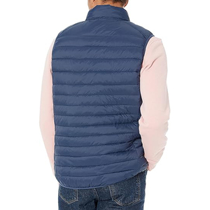 Chaleco Acolchado para Hombre, Azul Marino, Ligero, Sin Mangas, Aislado, con Cuello Alto y Cremallera, Venta al por Mayor - Product Image 5