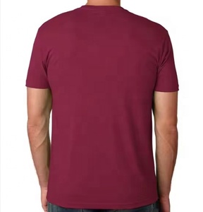 T-shirt à col rond de style sportif pour hommes avec logo personnalisé T-shirt de fitness ajusté respirant T-shirts en coton à col rond de couleur marron - Product Image 2