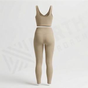 Leggings de yoga sans couture pour femme, personnalisables avec logo, de qualité supérieure, pour la gym, l'entraînement, le fitness, les mouvements sportifs et les tenues de sport. - Product Image 2