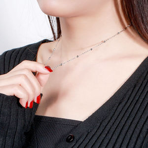 สร้อยคอลูกปัดเงิน925โซ่ดีไซน์คลาสสิก - Product Image 2