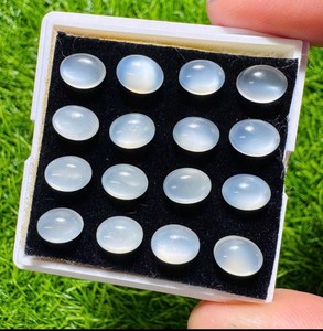 Natural White Moonstone Oval Cabochon Loose Gemstones For Jewelry Making Rings Pendants Earrings High Quality - Product Image 4