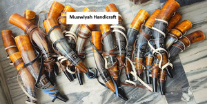 Corne soufflante de buffle artisanale indienne de meilleure qualité avec logo personnalisé acceptable pour les Vikings corne soufflante polie authentique - Product Image 3