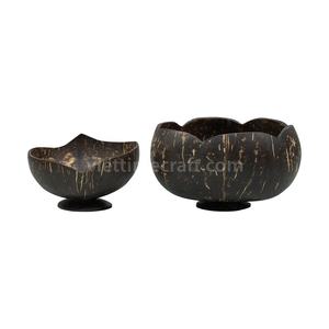 Lotus Shaped <b>Coconut</b> <b>Bowl</b> with Stand, Handmade Multi-Purpose Decor from Vietnam Wholesale Handicraft - Product Image 3