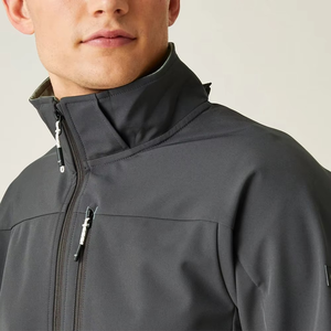 Veste coupe-vent imperméable pour la chasse, style formel unisexe, softshell enduit, fermeture éclair intégrale, légère, service OEM/ODM, vestes pour hommes - Product Image 3