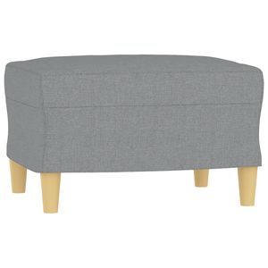 Sofá de 3 Plazas Gris Claro con Reposapiés, Muebles Elegantes para Sala de Estar - Product Image 5