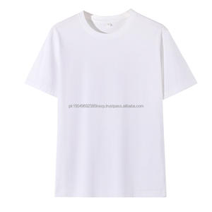 OEM Customized 180g <b>combed</b> cotton <b>straight</b> shoulder and sleeve loose team short-sleeved men's T-shirt - Product Image 1
