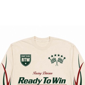 เสื้อยืดแขนยาวผู้ชาย Ready To Win คอกลม ผ้าคอตตอนเจอร์ซีย์ พิมพ์ลาย สวมใส่สบาย ทรงปกติ ความยาวปกติ - Product Image 5