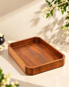 Bandeja de Madera para Joyas de un Solo Nivel, Decoración Moderna y de Lujo para Escritorio y Baño, Apta para Lavavajillas - Product Image 2