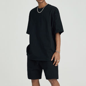 Conjunto de Camiseta y Pantalones Cortos de Algodón para Hombre, Conjunto Personalizado de Camiseta y Pantalones Cortos para Hombre, Camisetas de 2 Piezas - Product Image 3