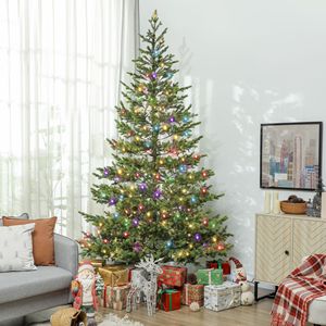 9ft Dunne Ceder Kunstmatige Kerstboom Met Led-Verlichting & 4306 Tips Inclusief Stand Voor Thuiskantoor Vakantie Verlichte Kerstboom - Product Image 2