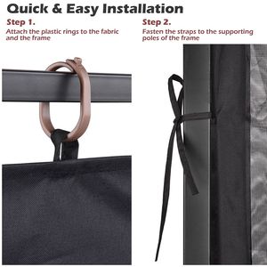 Zanzariera di Ricambio Nera 10x10 Pollici per Gazebo, Accessorio per Tenda - Product Image 6