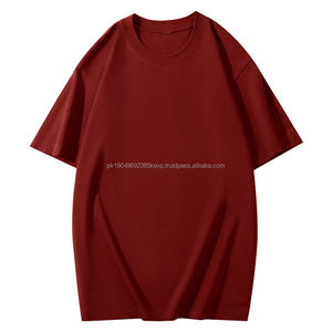 T-shirt en coton pur à manches courtes, coupe ample, épaules tombantes, coton peigné, 210g, avec logo personnalisé brodé ou imprimé, design OEM - Product Image 4