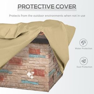 Copertura per braciere quadrato da esterno Oasis da 32 pollici, con pietre laviche, tavolo a propano per uso interno/esterno, accessori in vetro per braciere autoportante - Product Image 6