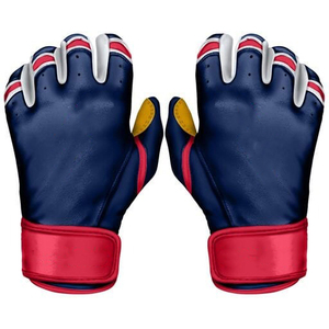 Gants de frappe de baseball à manchette courte, antidérapants, paume en cuir, pour adultes, jeunes et professionnels - Product Image 1