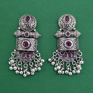 ต่างหูดีไซน์สวยงามแบบคลาสสิกเคลือบออกซิไดซ์ รุ่น 811309 - Product Image 3