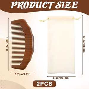 Peigne à cheveux en bambou et bakélite - Outil de toilettage durable, artisanal, écologique, religieux, Feng Shui - Product Image 2