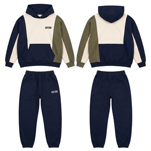 Custom Logo Heavyweight Men Tracksuit Set Hoodie Sweatshirt Jogger Pants Breathable Quick Dry Wholesale OEM ODM Sportswear Antom - Product Image 4