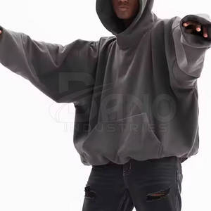 Sudaderas con Capucha de Moda con Lavado Ácido, 100% Algodón, Forro Polar, Cálidas para Invierno, Corte Regular, Diseño Sólido, Logotipo Personalizado - Product Image 5