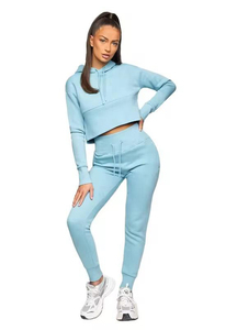 Women's <b>Winter</b>/Spring Eco-Friendly Breathable Long Sleeve Crop <b>Top</b> Hoodies Customizable Design Outdoor Women Crop <b>Top</b> Hoodie - Product Image 2