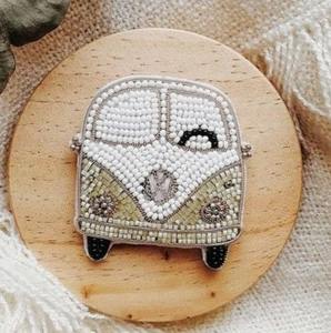Embroidered Beaded Bag Charms With Seed Beads And Patch Designs Customized Seed Beads Bag Charms key chain Motif Embroidery - Product Image 5