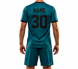 Ensemble de maillots de football imprimés au design tendance, uniforme unisexe de haute qualité, 100% polyester, logo personnalisé, vente en gros - Product Image 4