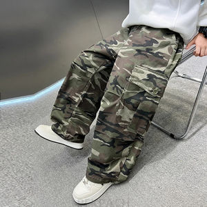 Camouflage Hunting Pants for Teenager Boy Tactical Sweatpants Kids Loose Straight Camo Cargo <b>Trousers</b> - Product Image 6