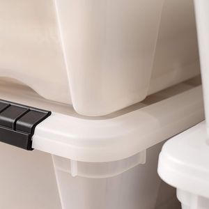 Set di 6 Contenitori in Plastica da 13 Qt con Coperchi e Chiusure, Senza BPA, Impilabili e Annidabili, Soluzione Organizzativa Resistente - Product Image 6