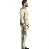Ensemble uniforme de travail personnalisé pour homme, couleur au choix, en coton respirant, veste à manches longues et pantalon cargo, détection par aiguille, adulte