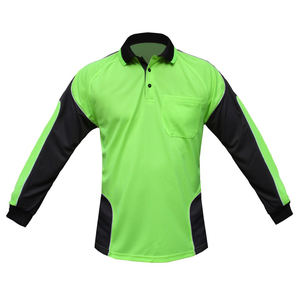 Polo réfléchissant personnalisé à manches longues, séchage rapide, pour la course nocturne, la sécurité et les vêtements de travail de chantier - Product Image 3