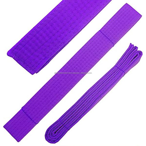 Ceintures personnalisées de karaté Taekwondo 100% coton Ceintures d'arts martiaux personnalisées OEM Jiu Jitsu Ceintures de karaté Taekwondo 100% coton 10 pièces - Product Image 3