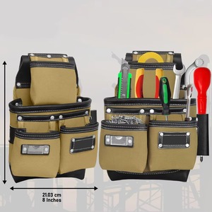 Sacs à outils en cuir PU de qualité professionnelle / Sacs à outils en cuir véritable sur mesure de grande résistance avec votre propre logo - Product Image 3