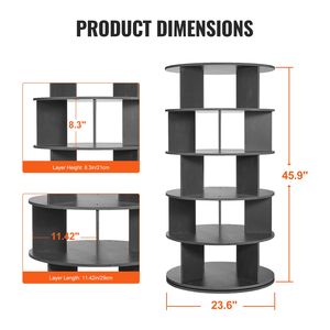 5 Tiers 360 Degree Rotating <b>Shoe</b> Rack Tower <b>Space</b>-<b>Saving</b> Revolving <b>Shoe</b> Display Carousel Lazy Susan <b>Shoe</b> <b>Storage</b> Carousel - Product Image 4