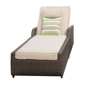 ชุดเก้าอี้นอนหวายปรับได้พร้อมเบาะรองนั่งกลางแจ้งลานอาบแดด - Product Image 3