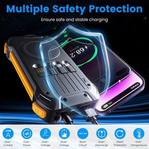 Cargador Solar Portátil de 49800mAh, 22.5W PD, Carga Rápida, Banco de Energía con Carga Inalámbrica de 15W, 4 Bancos de Energía Integrados - Product Image 5