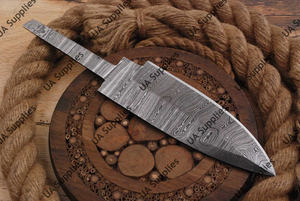 มีด UA Supplies Drop Point Damascus Steel ใบมีดเหล็กดามัสกัสแบบตายตัว ขนาด 8 นิ้ว เกรดอุตสาหกรรม สำหรับกิจกรรมกลางแจ้ง ตั้งแคมป์ เดินป่า ตกปลา คมกริบ - Product Image 6