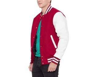 Blouson universitaire homme 2026, nouveau style personnalisé, en laine et cuir PU, respirant, en molleton de coton, col montant, style urbain pour le baseball - Product Image 6