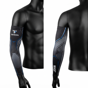 ปลอกแขนกีฬา TAISON SPORTS แบบยูนิเซ็กซ์ ผลิตจากโพลีเอสเตอร์ 85% สแปนเด็กซ์ 15% น้ำหนัก 220 กรัม แห้งเร็ว สีเขียว พิมพ์ลายดิจิตอลตามสั่ง - Product Image 5