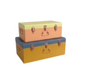 Customized Style Storage Trunks Stackable Design Classic Style with Metal Clasps for Sundries Organization Trunk Box - Product Image 1