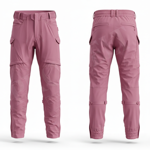 Pantalones de moto estilo cargo personalizados para exteriores, impermeables, de tela elástica con múltiples bolsillos, pantalones jogger para motociclismo para hombre - Product Image 5