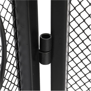Paravent de cheminée en métal à grille circulaire contemporaine, pliable en trois panneaux, avec maille fine, protection anti-étincelles, protection de foyer sécurisée pour les enfants - Product Image 5