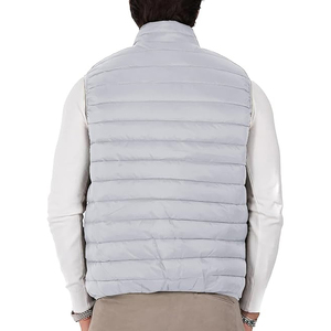 Pearl White Ultralight Quilted Puffer Vest Men Packable Sleeveless Insulated Core <b>Warmer</b> Wholesale - Product Image 2