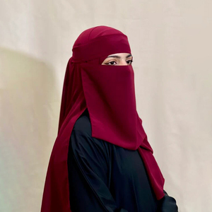Niqab de Color Sólido para Mujeres Musulmanas, Uso Diario, Tela Suave y Transpirable, Velo Facial Islámico Modesto - Product Image 5