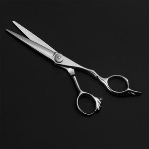 Ciseaux professionnels japonais 4Cr13 en acier inoxydable pour droitiers, à effiler, avec manches en céramique et acier inoxydable, à pointe arrondie pour cheveux - Product Image 1