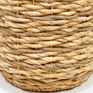 Rustic Woven Wicker Eco-Friendly <b>Storage</b> Baskets Set of 3 Round with Handles for Kitchen & <b>Laundry</b> Room <b>Organization</b> - Product Image 5