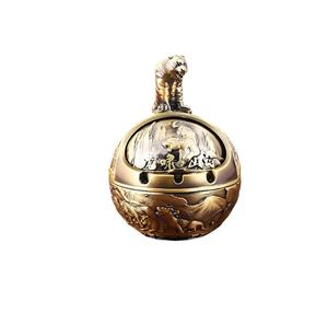 Cenicero Vintage con Tapa para Cigarrillos, Metálico, Resistente al Viento, Sin Humo, Inodoro, para Interiores y Exteriores - Product Image 1