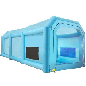 Cabina di Verniciatura Gonfiabile 39.4x16.4x13.1 ft con 2 Potenti Soffiatori e Sistema di Illuminazione LED con Filtro Aria per Essiccazione - Product Image 1