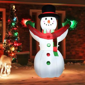 Pupazzo di Neve Gonfiabile Natalizio con Luci LED da 6 Piedi, Decorazione da Esterno per la Stagione Festiva - Product Image 1