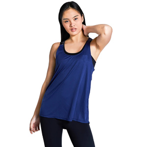 Women's <b>Black</b> Scoop Neck <b>Tank</b> <b>Top</b> Solid Color Breathable Knitted Sleeveless Casual <b>Top</b> - Product Image 6